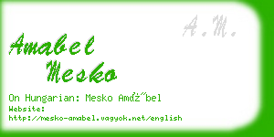 amabel mesko business card